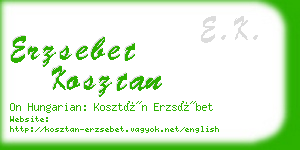 erzsebet kosztan business card